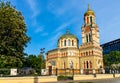 Alexander Nevsky Eastern Orthodox cathedral at Kilinskiego street in historic industrial city center of Lodz old town in Poland