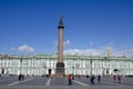 Alexander`s column on the Area of the Palace Royalty Free Stock Photo