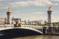 Alexander's third bridge in Paris on a spring day Royalty Free Stock Photo