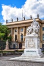 Alexander von Humboldt statue outside Humboldt University from 1883 by Reinhold Begas, Berlin, Germany Royalty Free Stock Photo