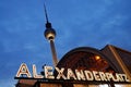 Alexanderplatz by night, Berlin,