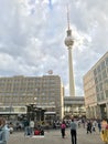 Alexanderplatz with people, Berlin, Germany