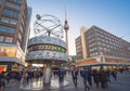 Alexanderplatz Square with World Clock (Weltzeituhr) and TV Tower (Fernsehturm) - Berlin, Germany Royalty Free Stock Photo