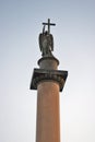 Alexanders column on Dvortsovaya Square Palace Square in Saint-Petersburg, Russia. Royalty Free Stock Photo