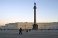 Alexanders column on Dvortsovaya Square Palace Square in Saint-Petersburg, Russia.