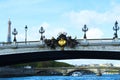 Alexandr 3 bridge (Pont Alexandre-III). Paris, France Royalty Free Stock Photo
