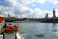 Alexandr 3 bridge (Pont Alexandre-III). Paris, France Royalty Free Stock Photo