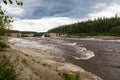 Alexandra Falls tumble 32 meters over the Hay River, Twin Falls Gorge Territorial Park Northwest territories, Canada. Royalty Free Stock Photo