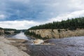 Alexandra Falls tumble 32 meters over the Hay River, Twin Falls Gorge Territorial Park Northwest territories, Canada. Royalty Free Stock Photo