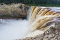 Alexandra Falls tumble 32 meters over the Hay River, Twin Falls Gorge Territorial Park Northwest territories, Canada. Royalty Free Stock Photo