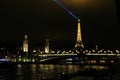 Alexandre III bridge in Paris with the Eiffel Tower in the background. Royalty Free Stock Photo