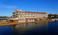 Alexandria Bay, New York, U.S.A - October 24, 2019 - A waterfront hotel resort overlooking St Lawrence River and Thousands Islands