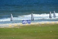 Alexandria beach, the shore with waves and sand, for holiday summertime for the people to have fun in their holidays, with the Royalty Free Stock Photo