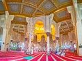Panorama of the prayer hall, Abu al-Abbas al-Mursi Mosque, Alexandria, Egypt