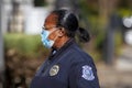 An African American Police officer working in Parking Enforcement department