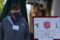 A veteran volunteering as Bell ringer for salvation army