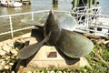 Submarine propeller on the banks of the Potomac River