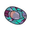 Alexandrite color line icon. Precious stones.