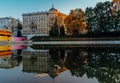 Alexandrovsky or Alexander passage. View from the Black Lake Park.