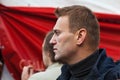 Alexey Navalny. Demonstration in Russia. Miting on the day of national unity in the Moscow Royalty Free Stock Photo