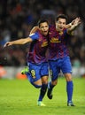 Alexis and Xavi of FC Barcelona Royalty Free Stock Photo