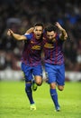 Alexis and Xavi of FC Barcelona Royalty Free Stock Photo
