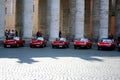 Exhibition of Alfa Romeo cars in Piazza San Pietro in the Vatican. Royalty Free Stock Photo