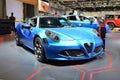 The Alfa Romeo 4C sportscar is on Dubai Motor Show 2017