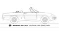 Alfa Romeo Spider 1600 Duetto vintage car silhouette Royalty Free Stock Photo