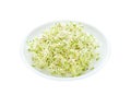 Alfafa sprouts on white background Royalty Free Stock Photo