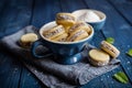 Alfajore cookies filled with caramelized milk and coconut Royalty Free Stock Photo
