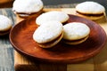 Alfajores cookies.style rustic Royalty Free Stock Photo