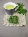 Alfalfa leaf tea