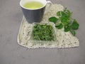 Alfalfa leaf tea