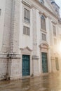 Alfama district of Lisbon with Saint Stephen Church (Portuguese: Igreja de Santo Estevao Royalty Free Stock Photo