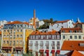 Alfama district traditional houses panoramic view. Lisbon, Portugal