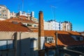 Alfama Lisboa district colored houses roof. Lisbon, Portugal Royalty Free Stock Photo