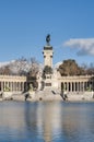 Alfonso XII statue on Retiro Park in Madrid. Royalty Free Stock Photo