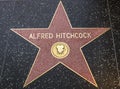Alfred Hitchcock's star on Hollywood Walk of Fame Royalty Free Stock Photo