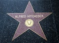 Alfred Hitchcock`s Star, Hollywood Walk of Fame - August 11th, 2017 - Hollywood Boulevard, Los Angeles, California, CA Royalty Free Stock Photo