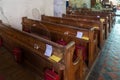 ALFRISTON, SUSSEX/UK - JULY 23 : Perspex Silhouetes of servicemen who laid down their lives in the first world war inside St Royalty Free Stock Photo