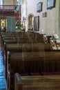 ALFRISTON, SUSSEX/UK - JULY 23 : Perspex Silhouetes of servicemen who laid down their lives in the first world war inside St Royalty Free Stock Photo