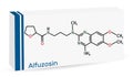 Alfuzosin molecule. It is antineoplastic agent, an antihypertensive agent, an alpha-adrenergic antagonist. Skeletal chemical