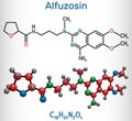 Alfuzosin molecule. It is antineoplastic agent, an antihypertensive agent, an alpha-adrenergic antagonist. Structural chemical