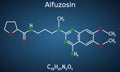 Alfuzosin molecule. It is antineoplastic agent, an antihypertensive agent, an alpha-adrenergic antagonist. Structural chemical