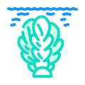 algae biogas color icon vector illustration