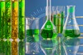 Algae fuel biofuel industry lab researching for alternative to fossil algae fuel or algal biofuel. ZERO CARBON