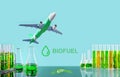 Algae fuel biofuel industry lab researching for bio-aviation fuel (BAF) to be a sustainable aviation fuel (SAF