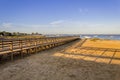 Algarve Cavacos beach twilight landscape at Ria Formosa wetlands Royalty Free Stock Photo