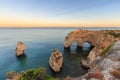 Algarve in Portugal and its amazing beaches, is a summer holiday destination for many tourists in Europe. Landscape with cliffs on